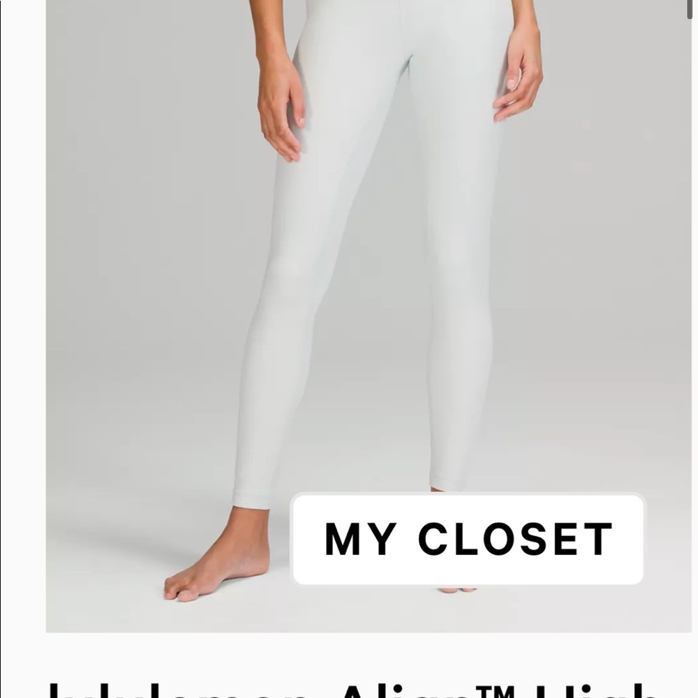 Light blue lululemon align (tm) high rise pant 28”